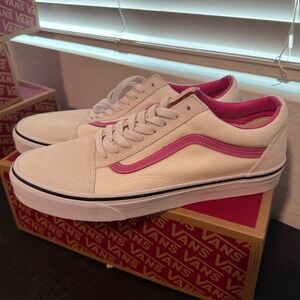 Vans Old Skool Pop Raspberry Rose Suede Canvas Casual Shoes Womens 11 Sneakers